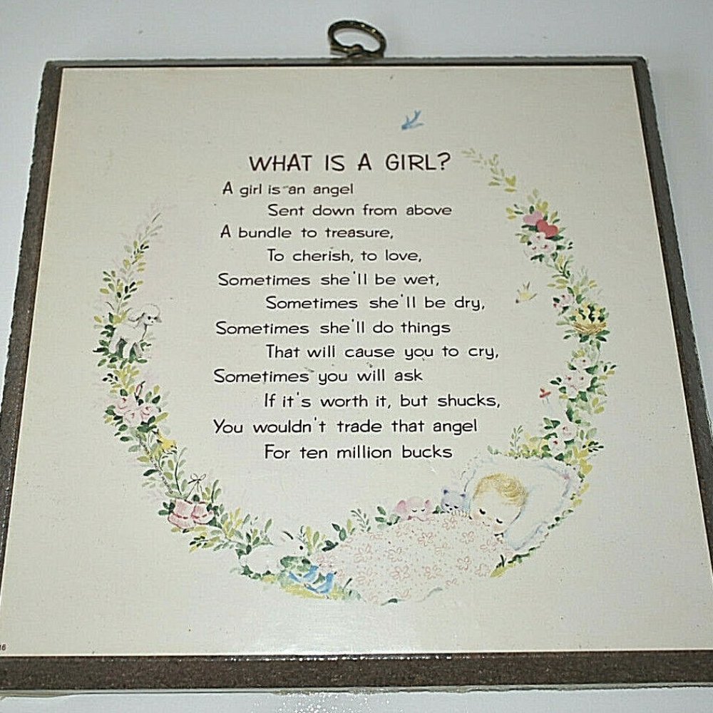 Vintage Girl Plaque